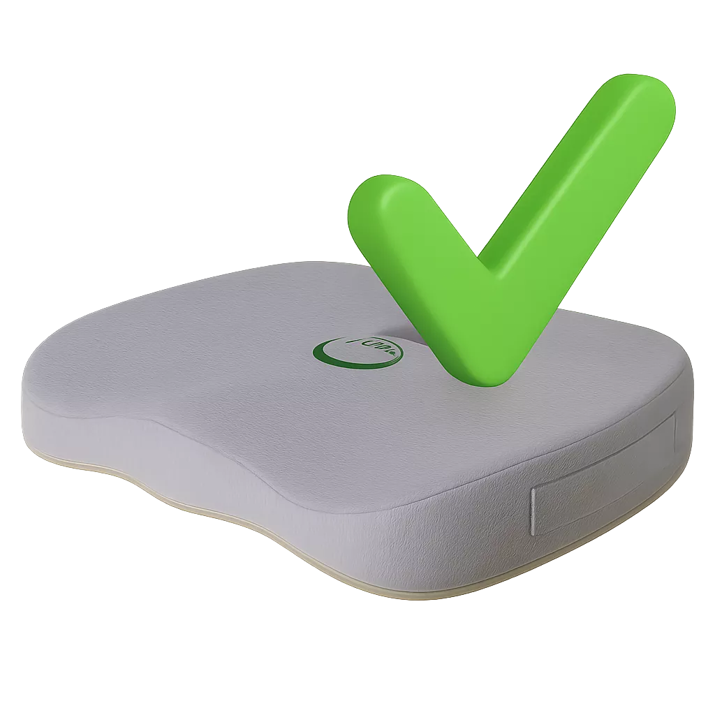 iCanSit orthopedic cushion with coccyx cut-out